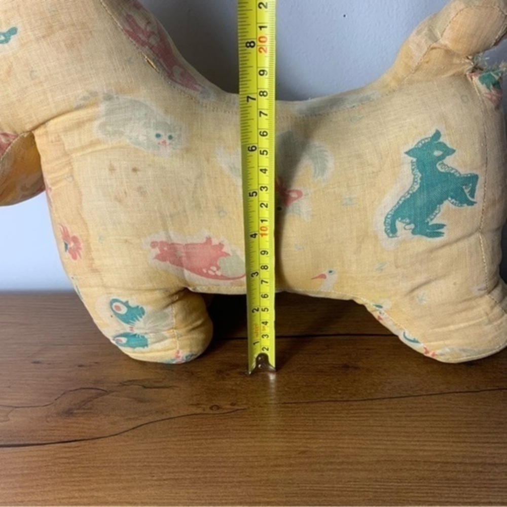 Vintage Antique Dog Shaped Pillow Worn - Picture 11 of 11